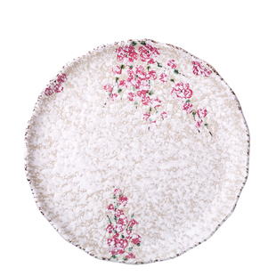 日式手绘红梅餐盘日料店寿司店餐具圆盘船型弯盘扇形椭圆异形盘