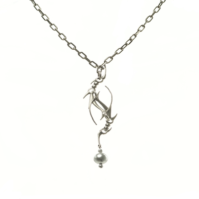 iiimiii黄铜镀银异形挂坠项链