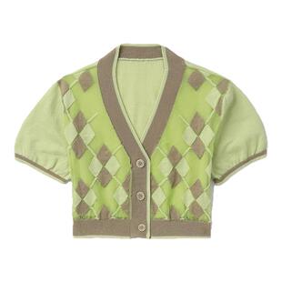 IT JACQUEMUS女款短款针织开衫新品性感辣妹合身露脐小毛衣N185XK