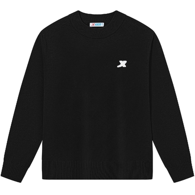 特步童装2025秋季新款男童纯色百搭毛衫儿童运动大童保暖柔软毛衣