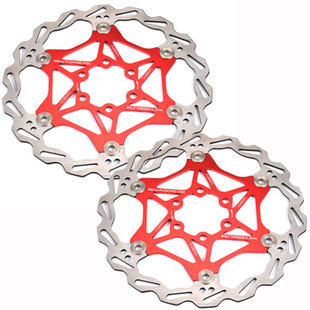 山地车自行车浮动碟片油碟刹车片碟盘160mm超轻彩色散热碟刹盘片