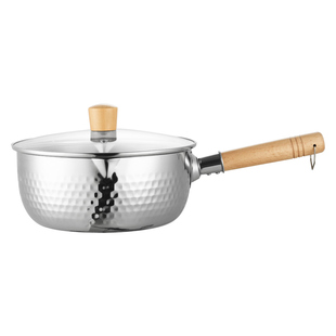 雪平锅不锈钢一人食小奶锅蒸煮泡面热牛奶神器日式不粘锅辅食汤锅