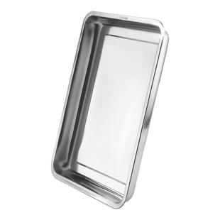 方盘304不锈钢托盘长方形菜盘蒸饭盘商用加深烧烤盘饺子盘烤鱼盘