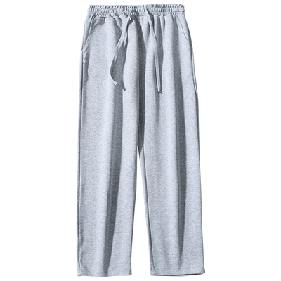 加厚银狐绒裤子男款美式加绒卫裤