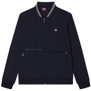 FILA 斐乐官方男士梭织外套2024夏季新款休闲商务夹克棒球领上衣