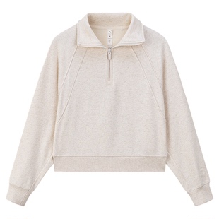 超级安踏女半拉链翻领卫衣松弛感穿搭运动套装休闲长裤162618717U