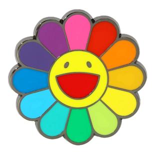 彩虹微笑太阳花胸针可爱卡通金属别针个性书包徽章六一礼物配饰品