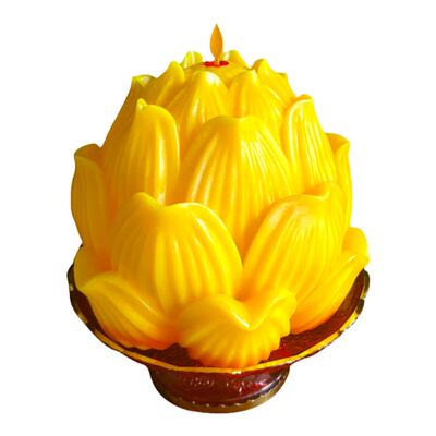 仿真蜡烛石蜡大莲花灯经久耐用