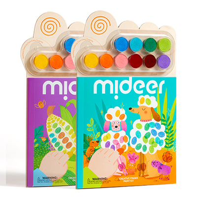 mideer弥鹿手指印画儿童可水洗