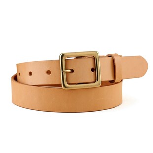 养牛小皮带！女士原色植鞣革意大利头层牛皮手工腰带针扣真皮裤带