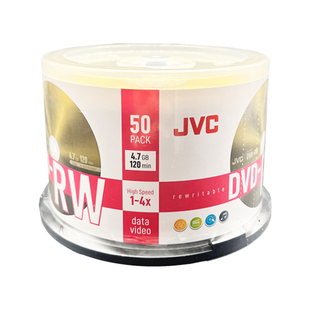 铼德JVC/杰伟世 DVD+RW刻录盘4.7G50片装可擦写DVD刻录盘空白光盘