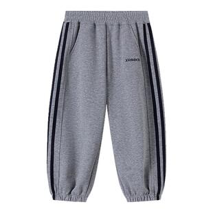 小象汉姆童装男童运动裤春春款2026春装新款儿童校服裤宽松束脚裤