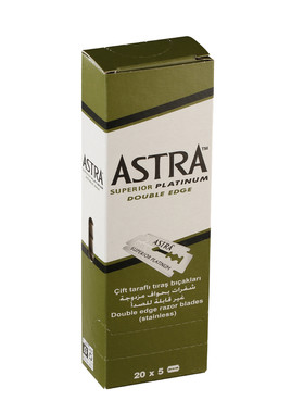 ASTRA俄罗斯绿A白金刃口双面刀片手动安全传统老式剃须刀刮胡刀片