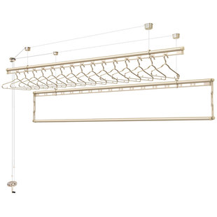 晒得乐手摇晾衣架手动升降晾衣杆阳台双杆式晒衣架室内自动凉衣架