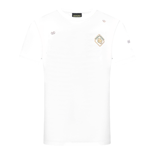 JEDOSS/爵迪斯男装初春新款简约立体烫金植绒修身短袖T恤221