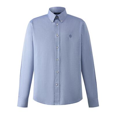 男士商务通勤精致刺绣长袖衬衫