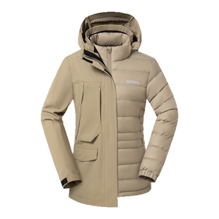 outdoorproducts秋冬新款三合一排骨羽绒冲锋衣女户外保暖