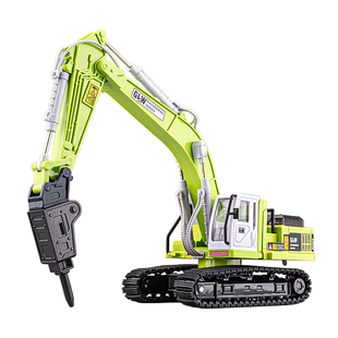 大号合金破碎锤仿真模型挖掘机抓木机儿童工程车玩具男孩生日礼物