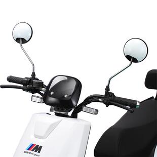 电动车摩托车后视镜电瓶车反光镜小圆镜爱玛雅迪通用倒车镜后观镜