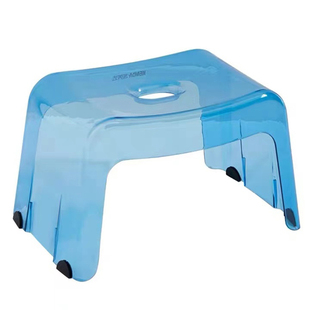 日式透明水晶塑料矮凳子浴室防滑小板凳多功能加厚儿童家用换鞋凳
