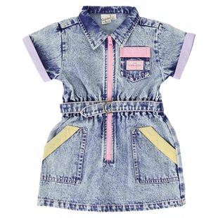 3件5折 现货Little Goldie Ace FW25女宝牛仔连衣裙连体衣背带裤