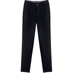 秋冬职业装西裤女黑色高腰修身显瘦西装裤加绒加厚正装工作裤子女