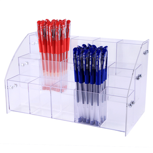 笔架文具店中性笔展示架铅笔眉笔圆珠亚克力笔收纳盒笔筒笔芯架