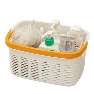 手提洗澡篮子塑料浴室洗漱用品沥水收纳筐洗浴镂空置物宿舍长方形