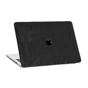 SHELL丨适用于Macbook苹果保护壳笔记本M5pro14寸新款外壳褶皱丝绒黑AirNeo13英寸软套16寸Max简约简约新时尚
