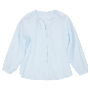 Lavinia 春秋新款气质通勤纯色雪纺v领法式优雅衬衫女R41C115