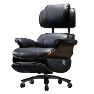 伊姆斯真皮电动老板椅可躺办公室椅子家用休闲椅电脑椅轻奢办公椅