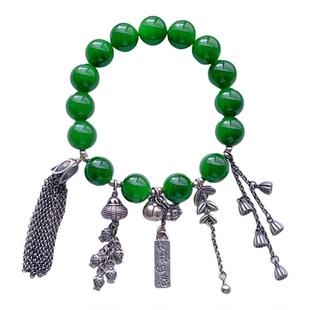 三七老银饰配件柿柿如意出入平安莲蓬铃兰花钱币流苏穗子吊坠挂坠