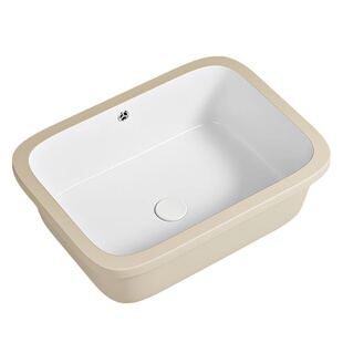 台下无缝陶瓷盆圆角岩板洗手盆精准45度水刀切割洗漱台洗脸盆单盆