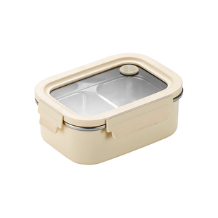 格逸斯304不锈钢饭盒可微波炉上班族保温便当盒学生带饭分格餐盒