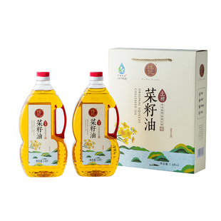 瑶记千岛湖原香菜籽油1.6L*2礼盒装物理压榨食用油菜籽油