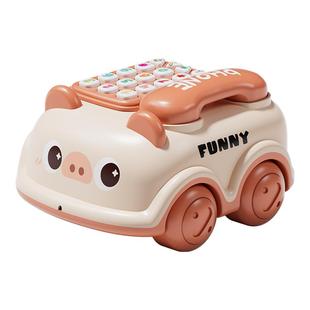 纽奇婴儿童玩具仿真电话机座机男宝宝1女孩音乐多功能3岁益智早教