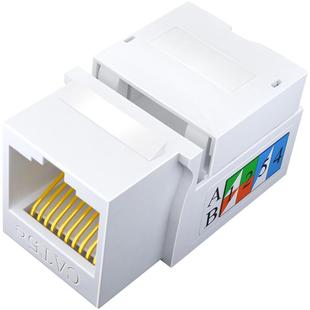 山泽六类千兆网络模块面板镀金非屏蔽RJ45超五类电脑网线面板插座插口信息模块