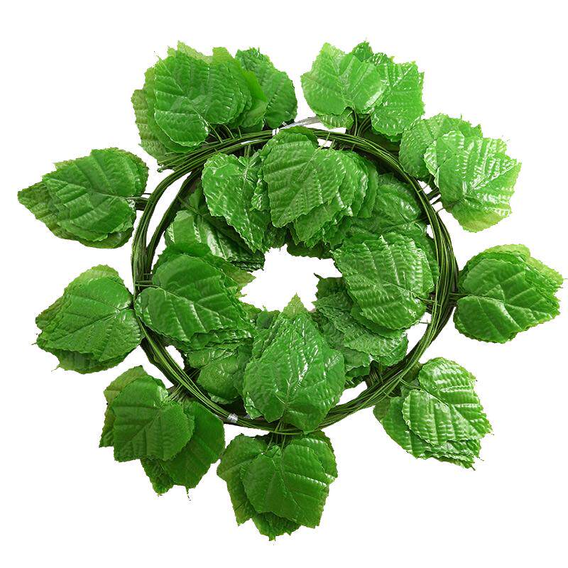 仿真塑料花藤条爬山虎葡萄叶绿树叶管道植物吊顶室内壁挂阳台装饰