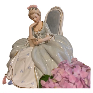 西洋人物摆件读书氛围感美女 高度26cm宽度30cm现代欧式家居简约