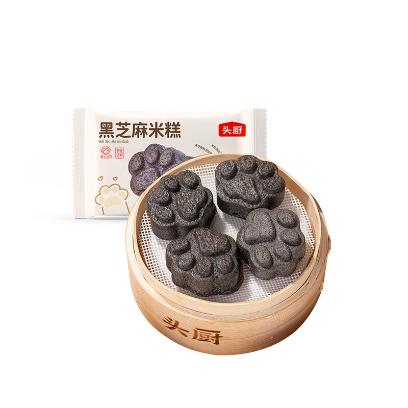 头厨黑芝麻米糕加热即食面点方便早餐儿童米糕传统手艺糕点400g