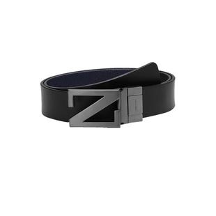 【自营】Zegna/杰尼亚 男士Z字搭扣双面旋转皮带腰带LHBOV