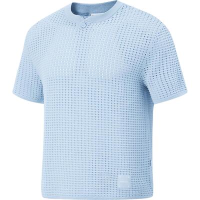 李宁男女同款短袖编织衫