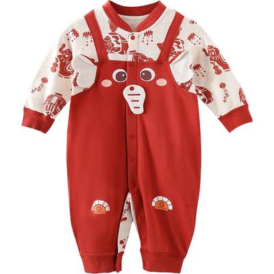 周岁礼服假两件连体衣秋季