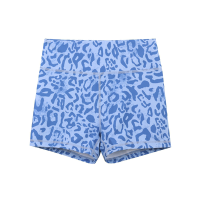 HARDSHIP蓝豹纹运动束腰显臀短裤