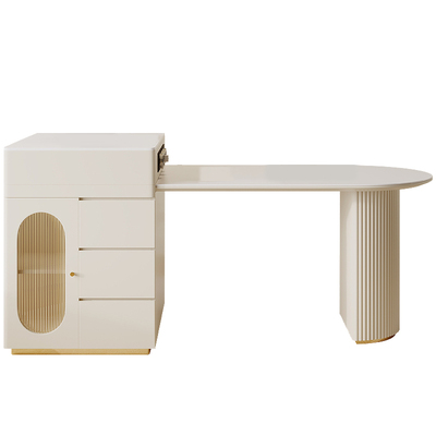 奶油风岛台餐桌可伸缩