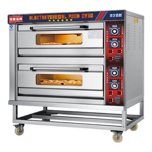 电烤箱商用型烘焙专用大容量一层两盘220v面包披萨炉烤箱摆摊大型