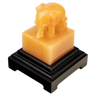 福雅禄大象摆件象印官印吉象权印天然玉石客厅玄关家居装饰工艺