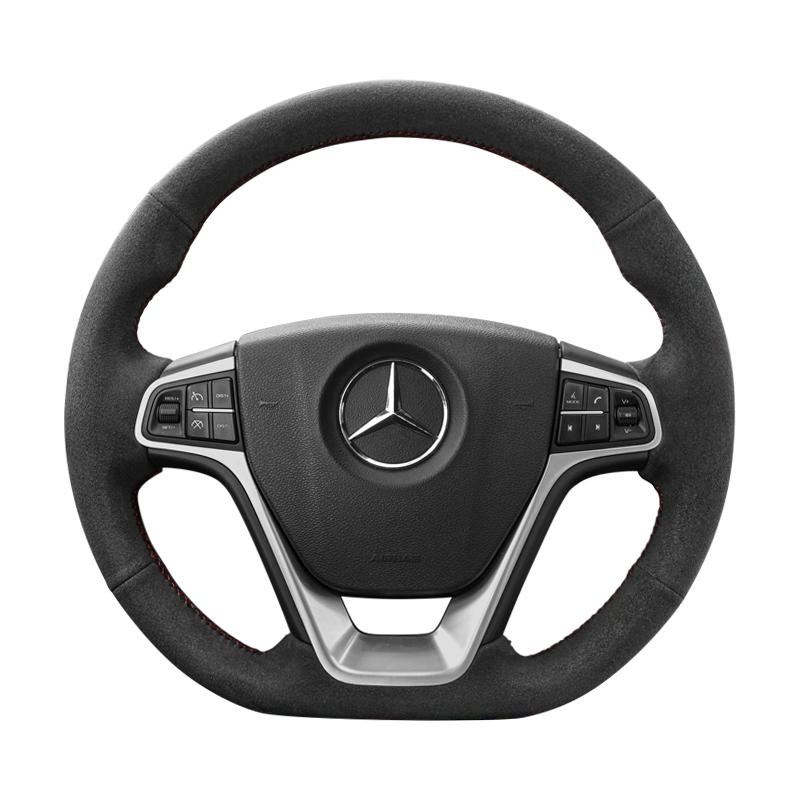 手缝方向盘套翻毛皮适用于奔驰GLA GLC C级 C260L E E300L A200L