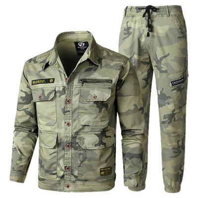 战术军绿色休闲新式迷彩服