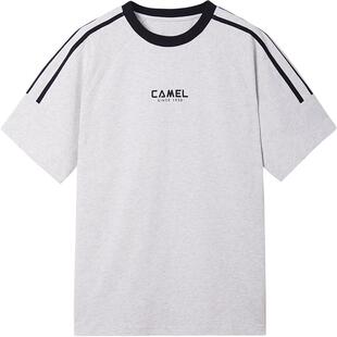 骆驼男装重磅纯棉短袖t恤男春夏季2026新款美式复古休闲半袖体恤